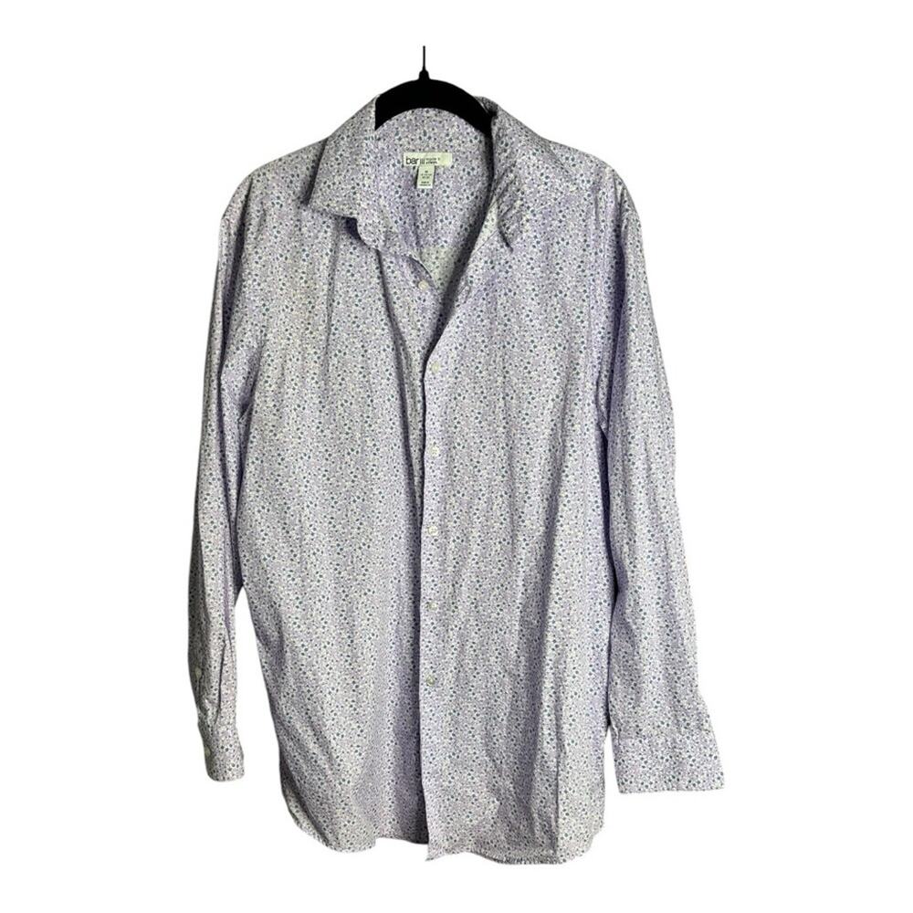 Men’s Bar III Purple Long Sleeve Button Down Cotton Shirt Medium